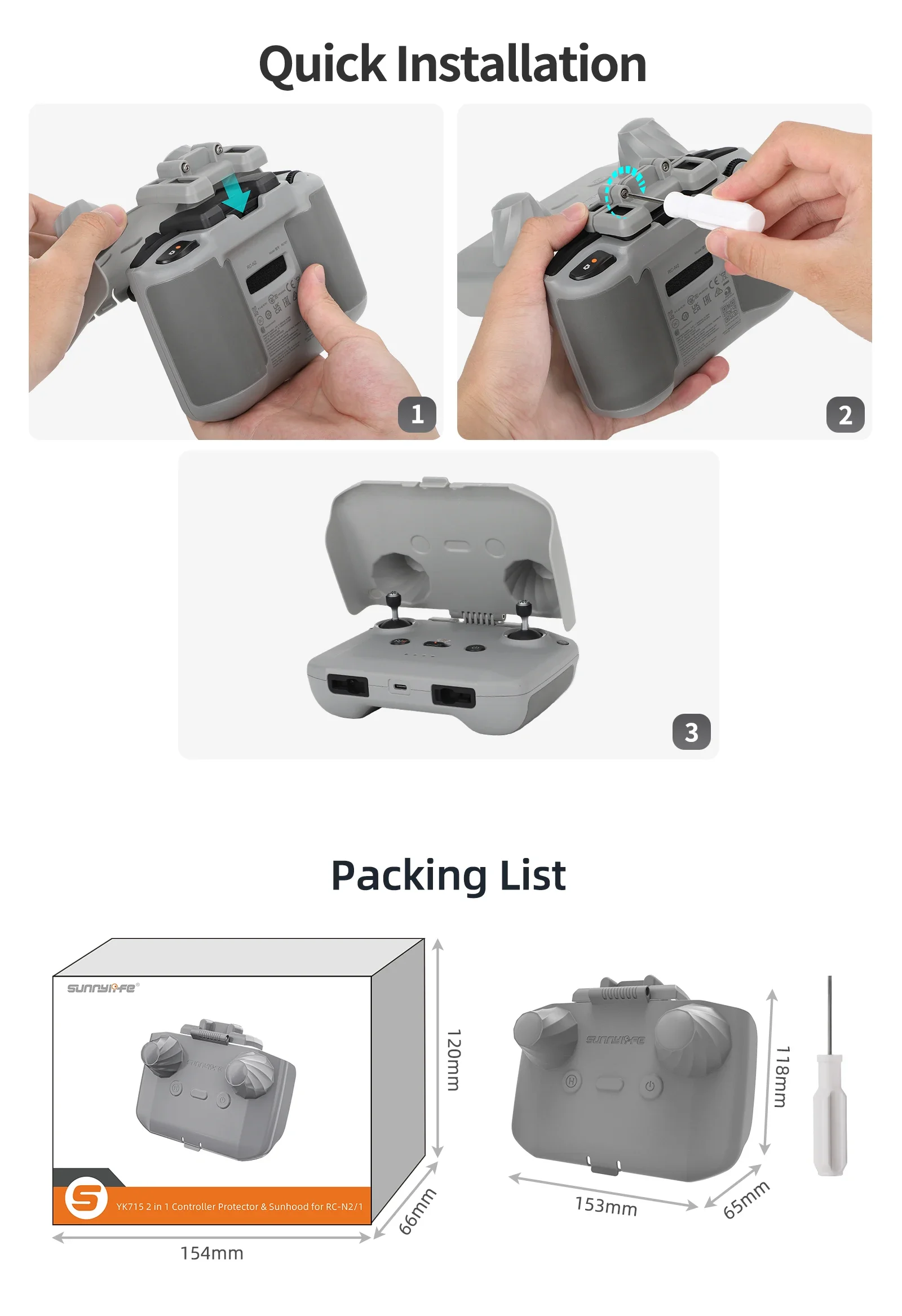 2 in 1 Controller Protector Zo - Drone Dji Rc N2 recensie en prijs