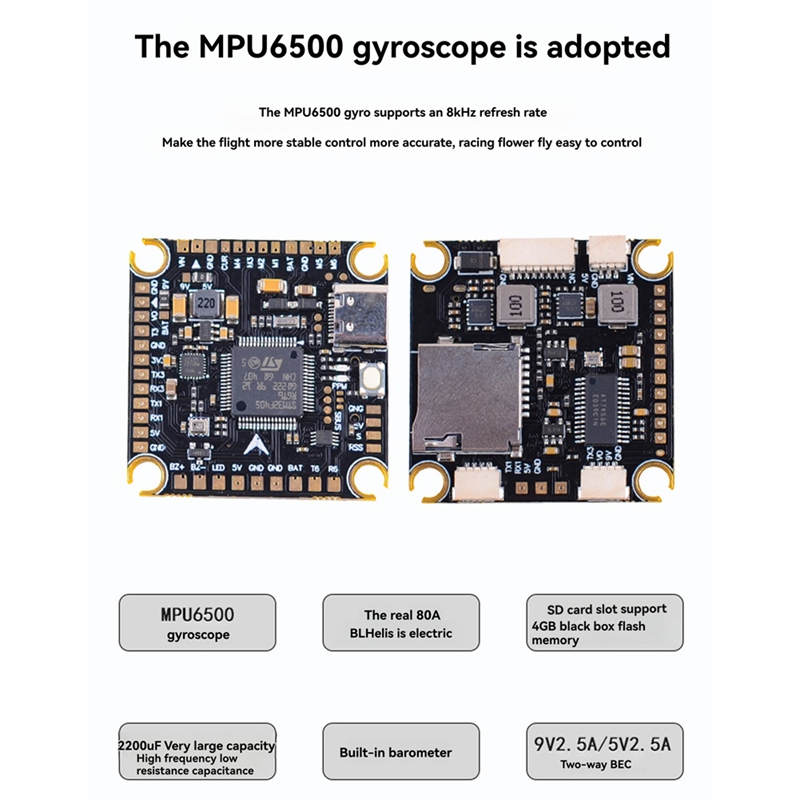 80A+F405/F722 STACK voor 13 in - Flight Controller recensie en prijs