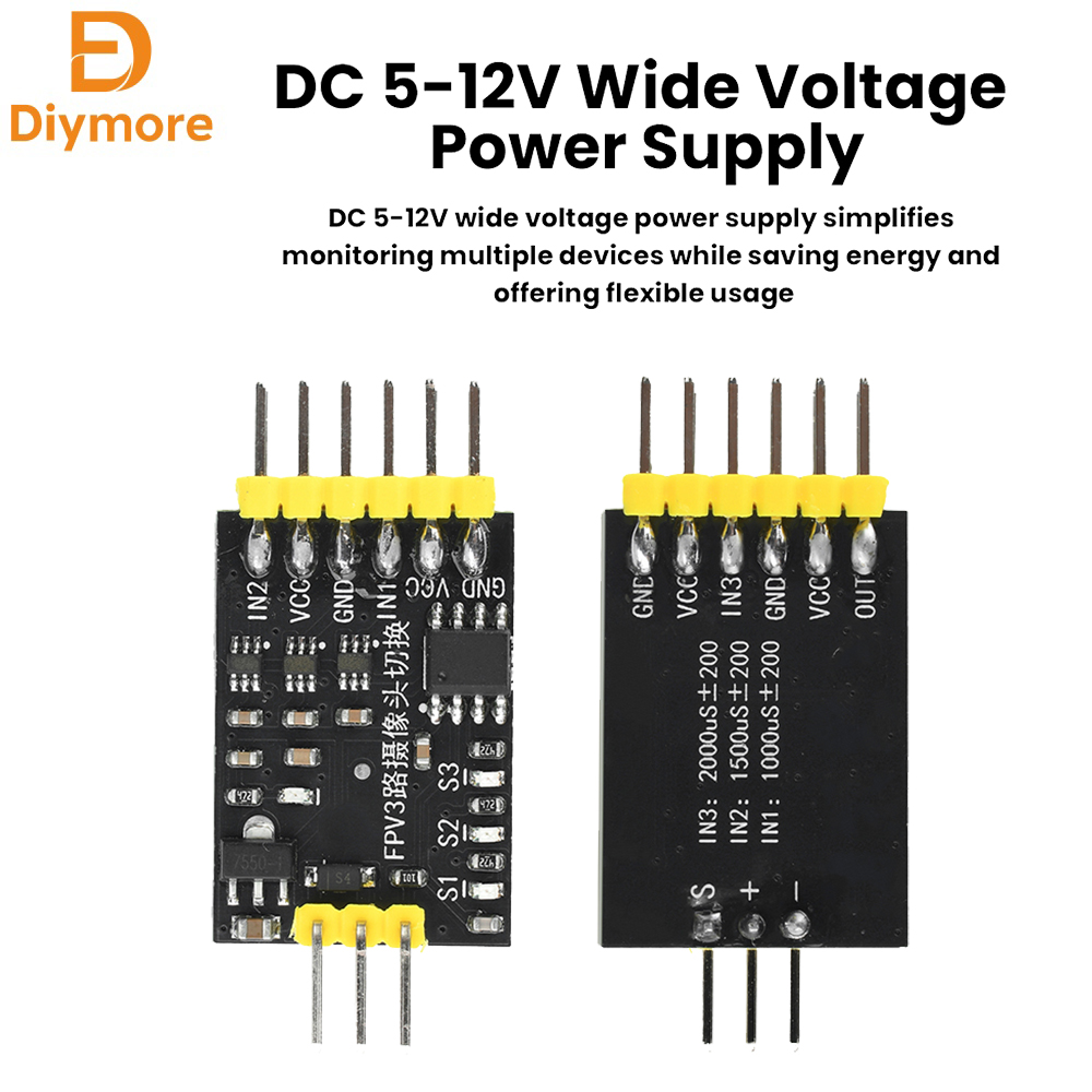 DC5-12V 3-kanaals video-switch - Drone Switch Rc recensie en prijs