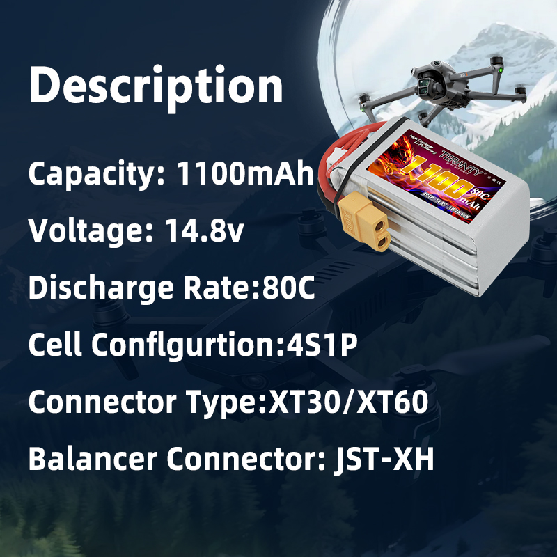 TERANTY 4S 1100mAh 80C/160C Li - Drone Rc Board recensie en prijs