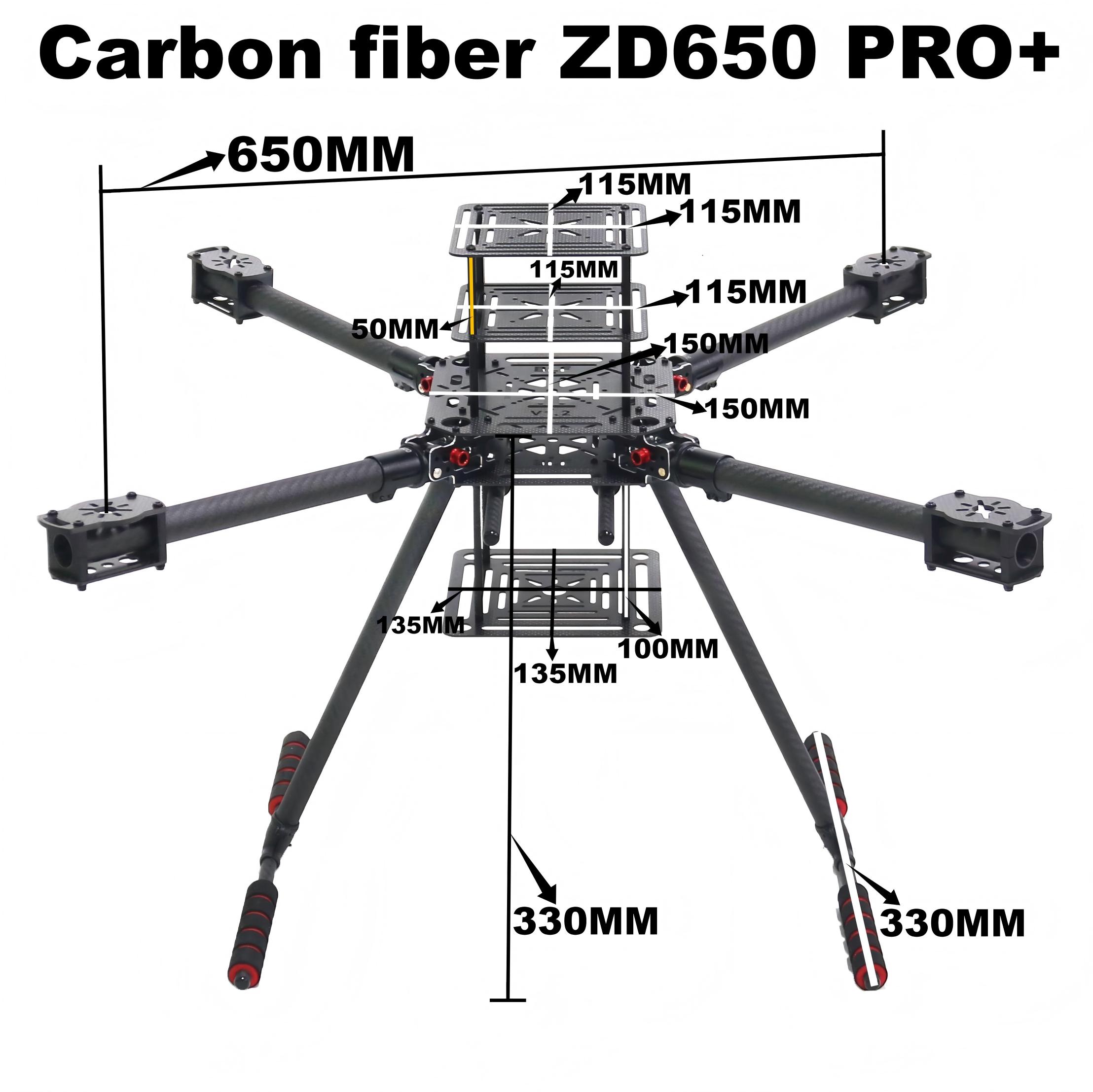 RCtoSky ZD650 PRO+ 650mm Ardup - Heavy Lift Drone Frame recensie en prijs