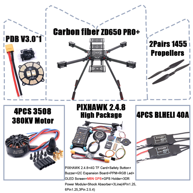 RCtoSky ZD650 PRO+ 650mm Ardup - Heavy Lift Drone Frame recensie en prijs